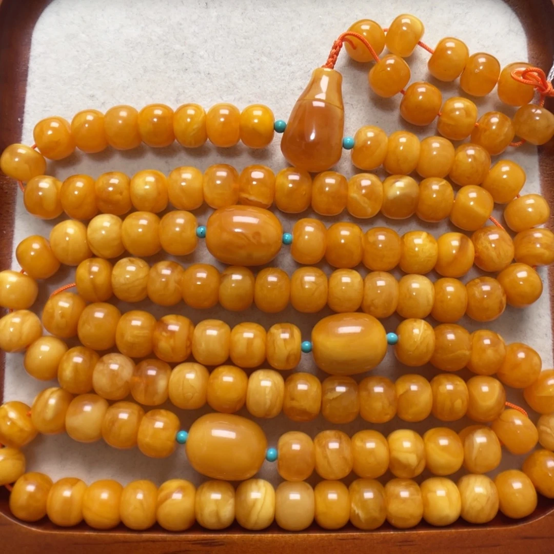 蜜蜡未镶嵌手串108