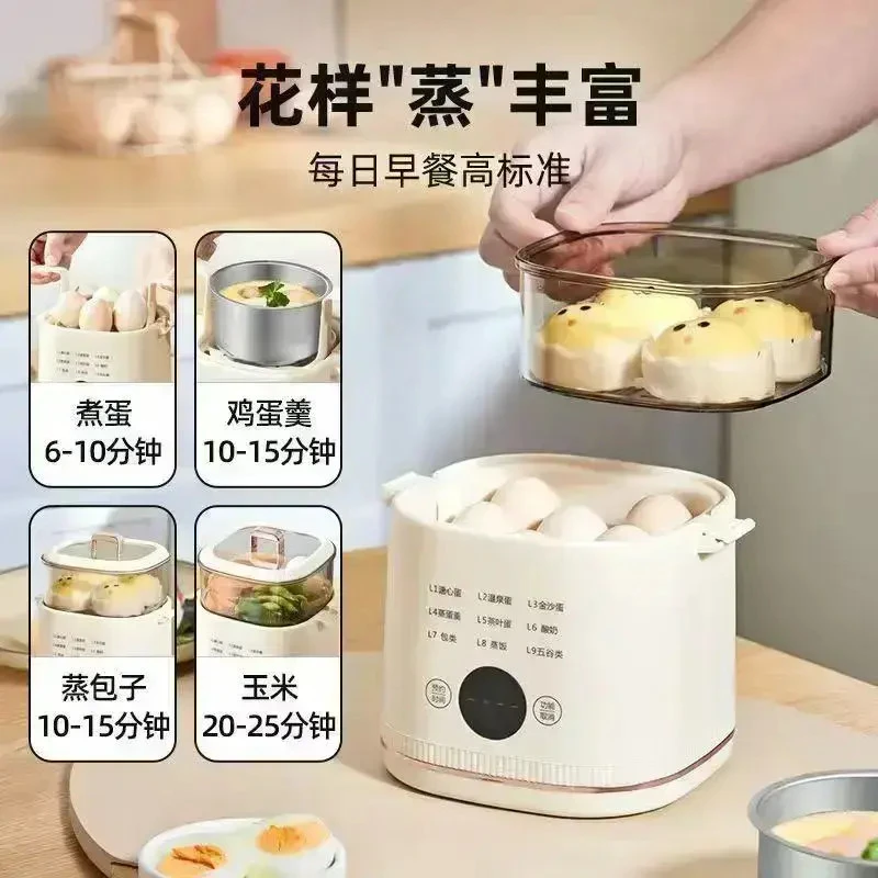 【厨房必备】多功能蒸蛋煮蛋器预约早餐神器家用迷你电蒸锅自动断电