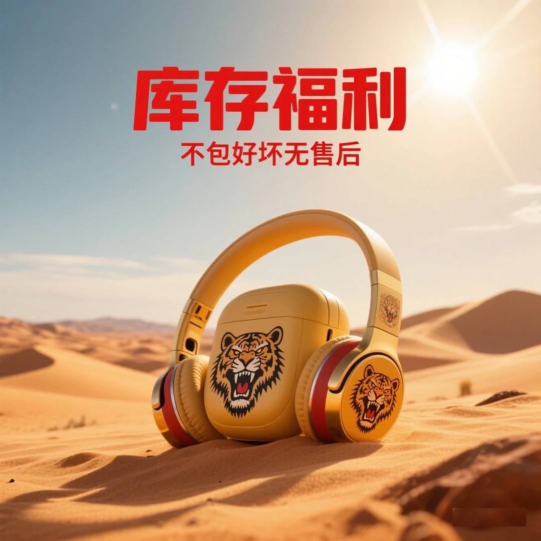 9新  3c数码头戴无线蓝牙降噪长续航入耳耳机盲盒适用配件捡漏