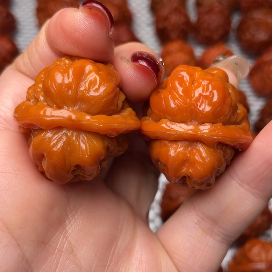 桃核吊坠文玩核桃 手把件 蛤蟆头 32