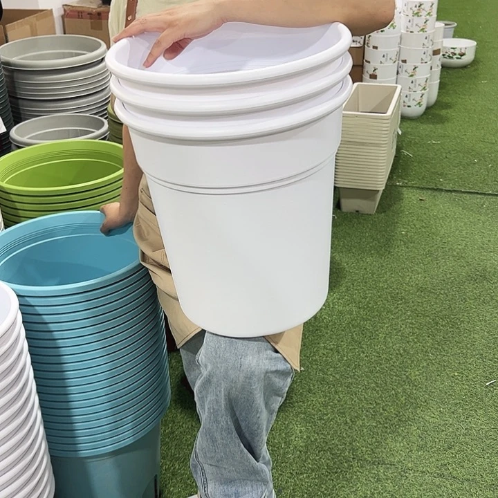 翻边盆口32高34白色无托3只
