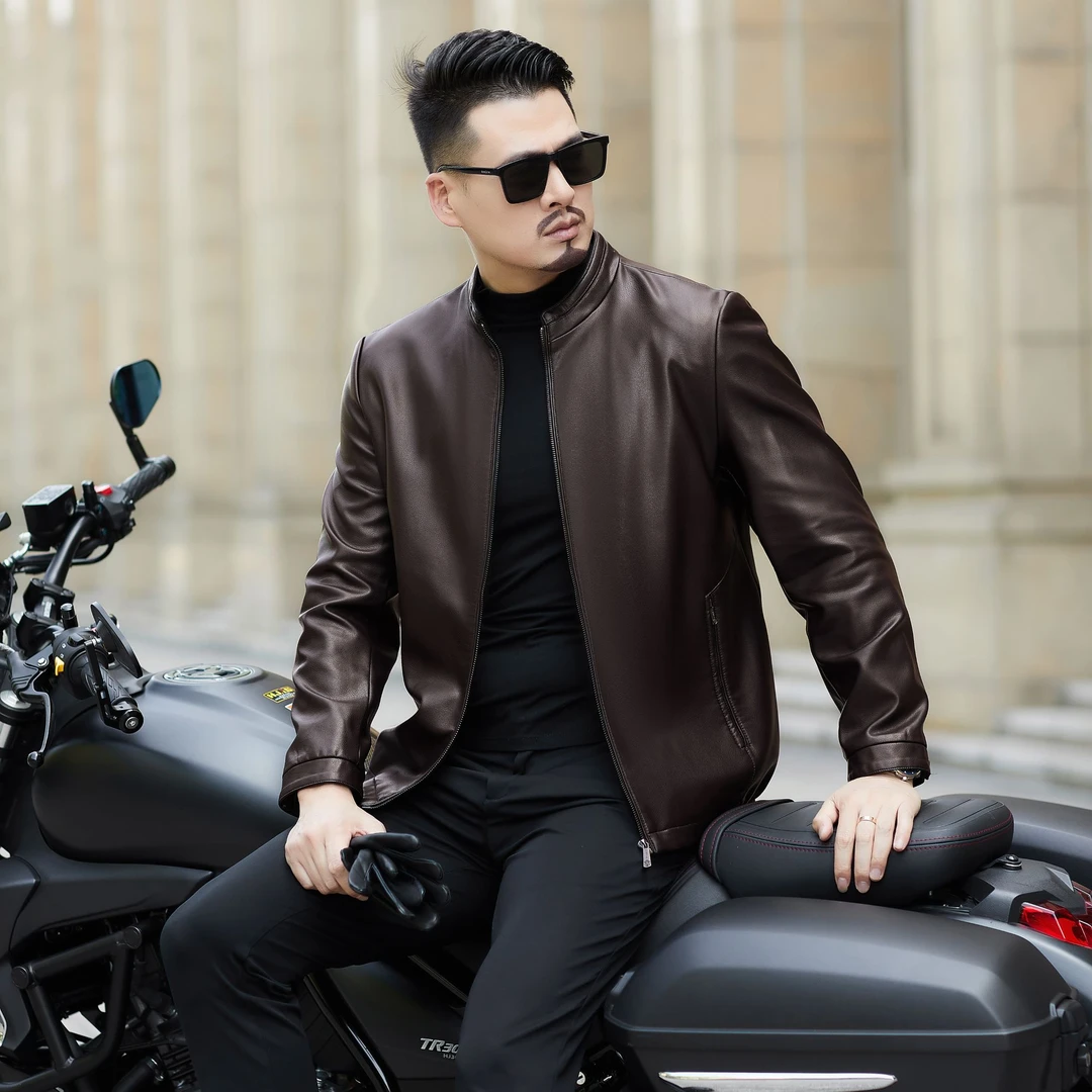 海宁男士皮衣外套厂家直销商务休闲时尚经典潮流百搭男士皮衣外套