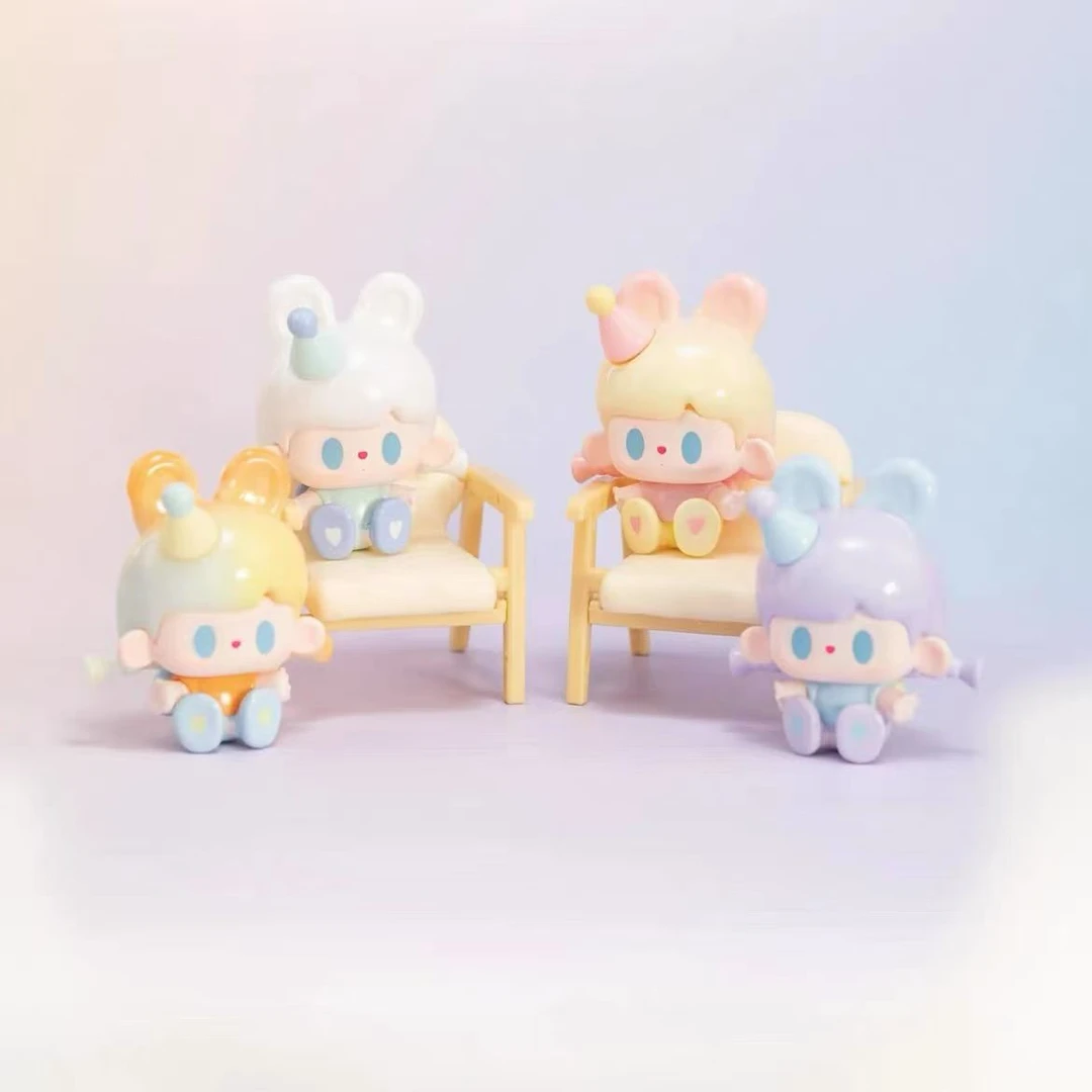 （拆袋）兔兔与熊派对萌粒盲盒盲袋潮流手办可爱礼物桌面摆件