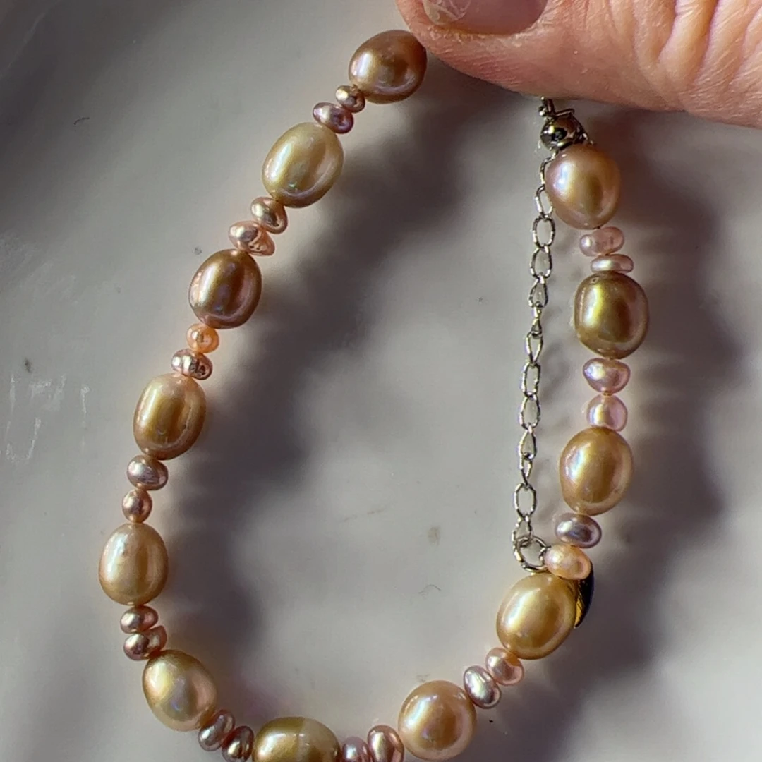 淡水珍珠手绳合金