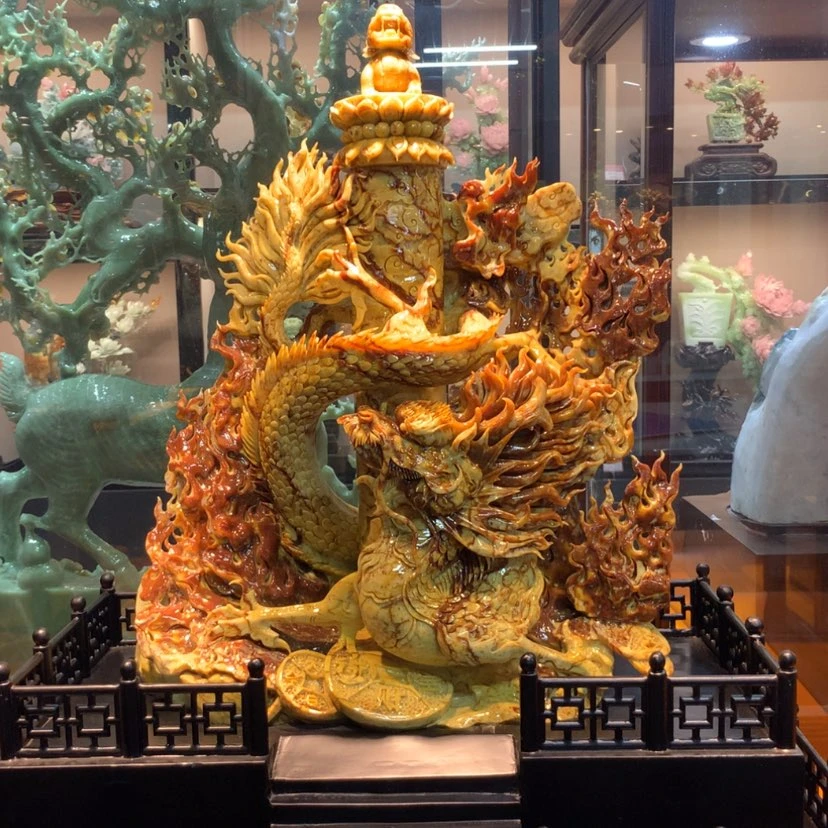 【闪购商品】未镶嵌蛇纹石玉摆件覆膜
