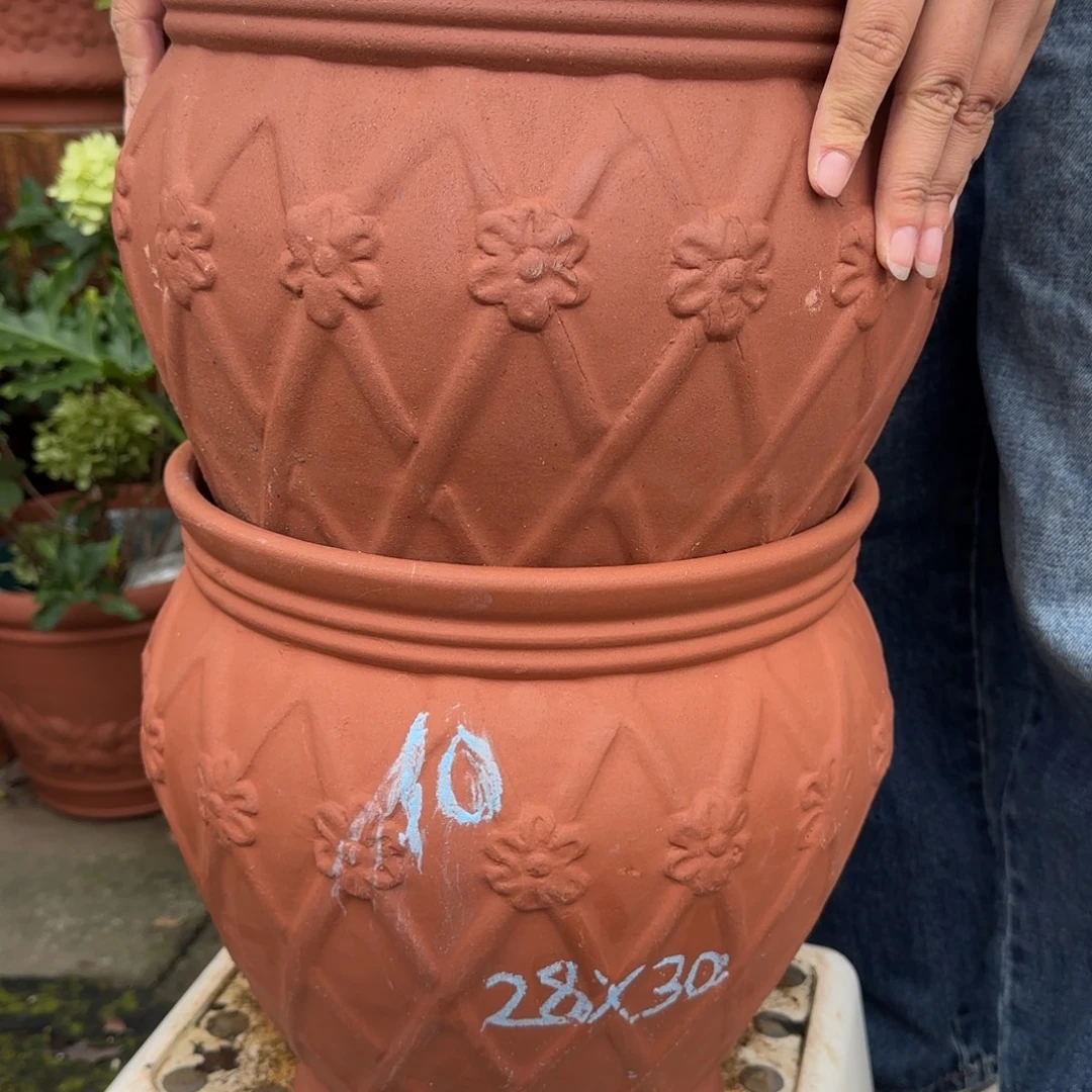 花盆紫砂口28高30宜兴紫砂粗糙正常