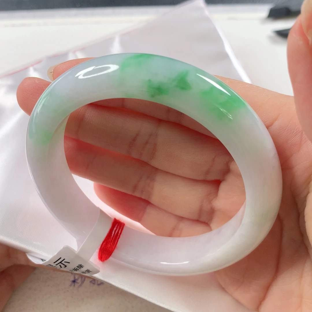未镶嵌手镯翡翠 正圈342清货捡漏