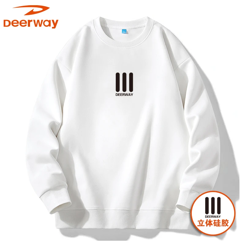 Deerway/德尔惠男士卫衣时尚简约外套宽松长袖T恤打底衫套头衣服