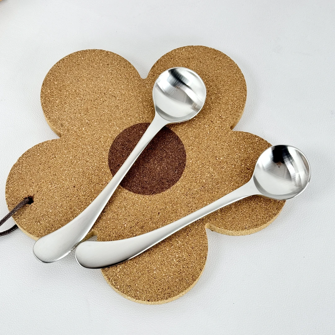 沃格艾勒18/10不锈钢弯式儿童勺甜品勺咖啡勺长15.5cm宽3.5重38g