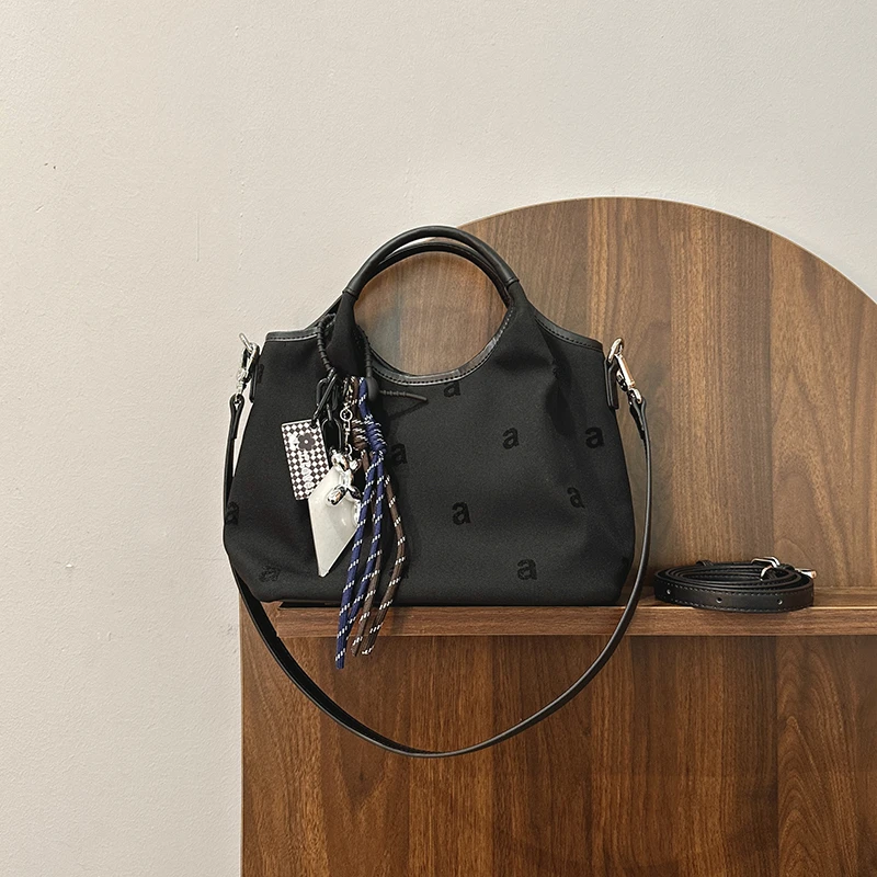 韩版真皮牛皮包时尚尼龙布菜篮子手提包高品质休闲百搭女斜挎包潮