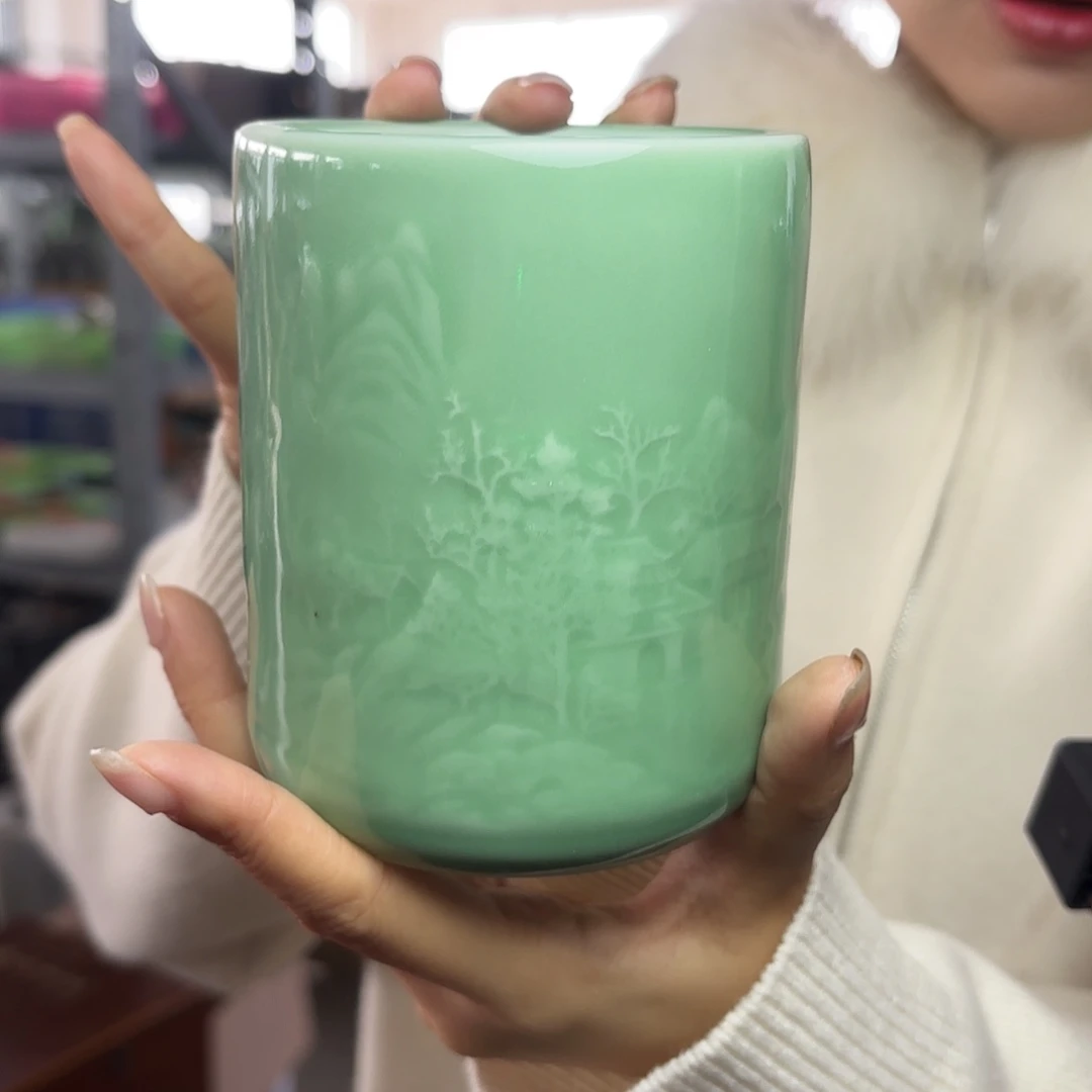 龙泉云间青瓷小米茶器