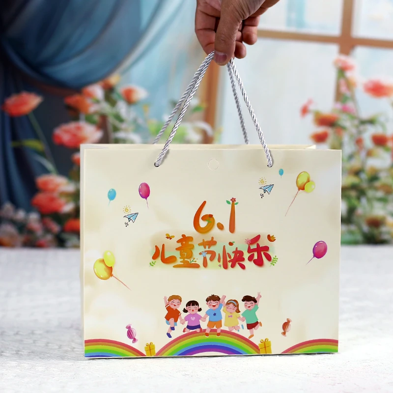 小朋友六一儿童节礼品袋送全班同学教室布置装饰伴手礼物手提袋子