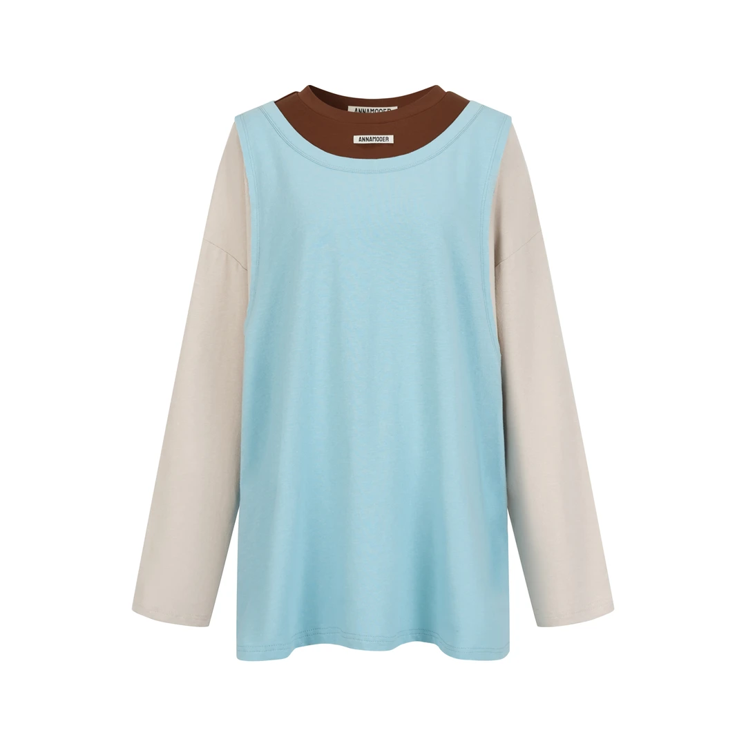ANNAMOOER 25春夏设计师品牌三色长袖T恤