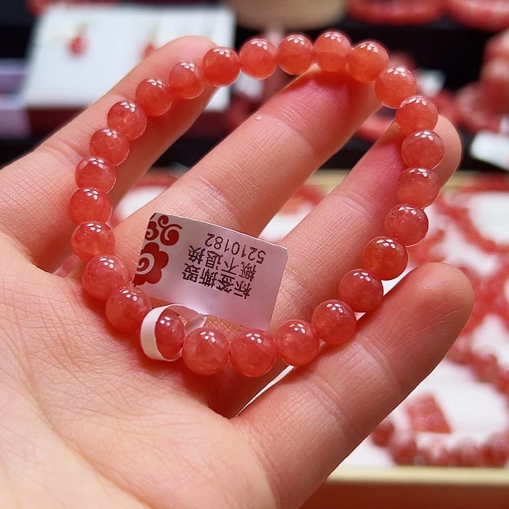 菱锰矿（红纹石）手串未镶嵌