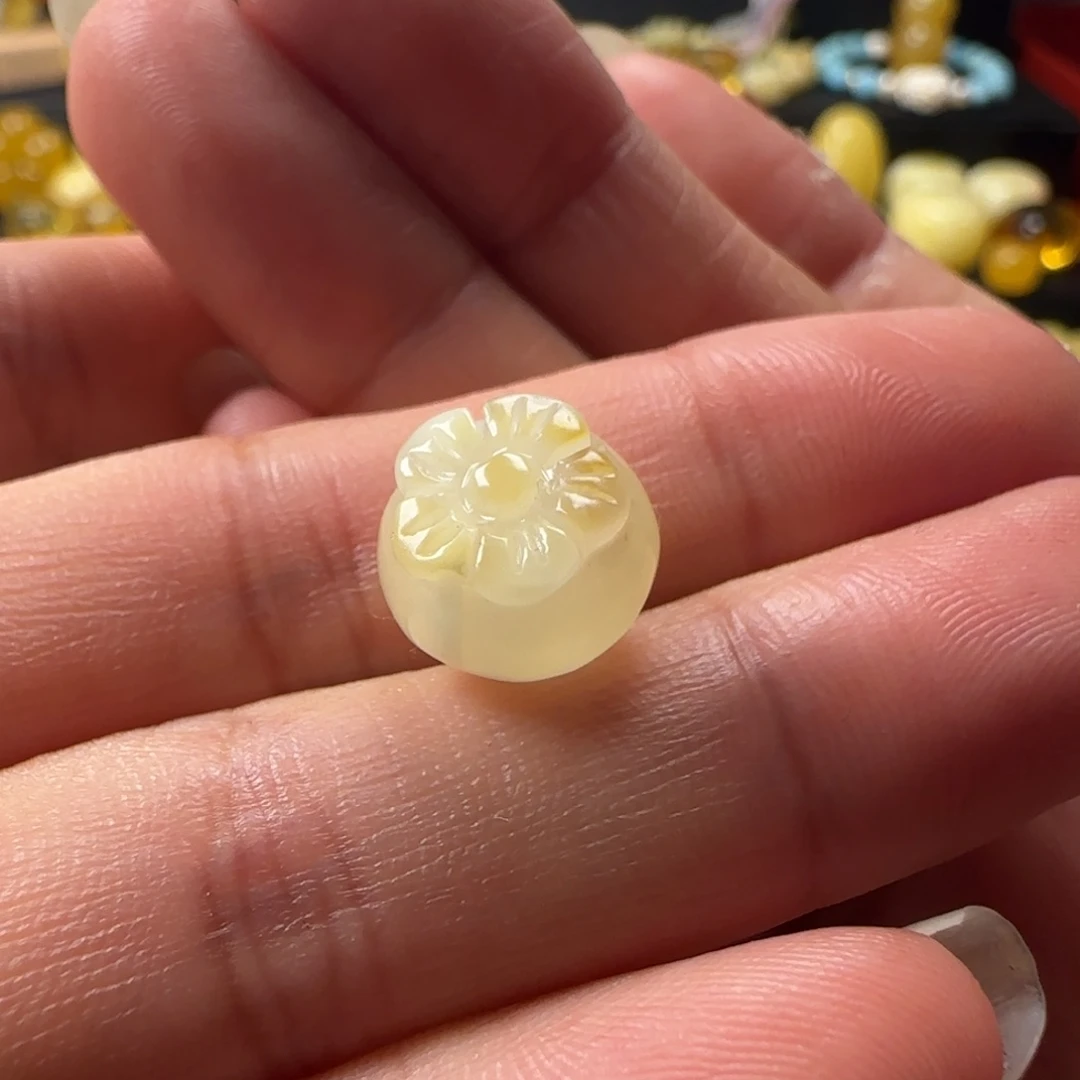 蜜蜡未镶嵌颈饰蜜蜡荔枝白柿子提溜（打孔备注）