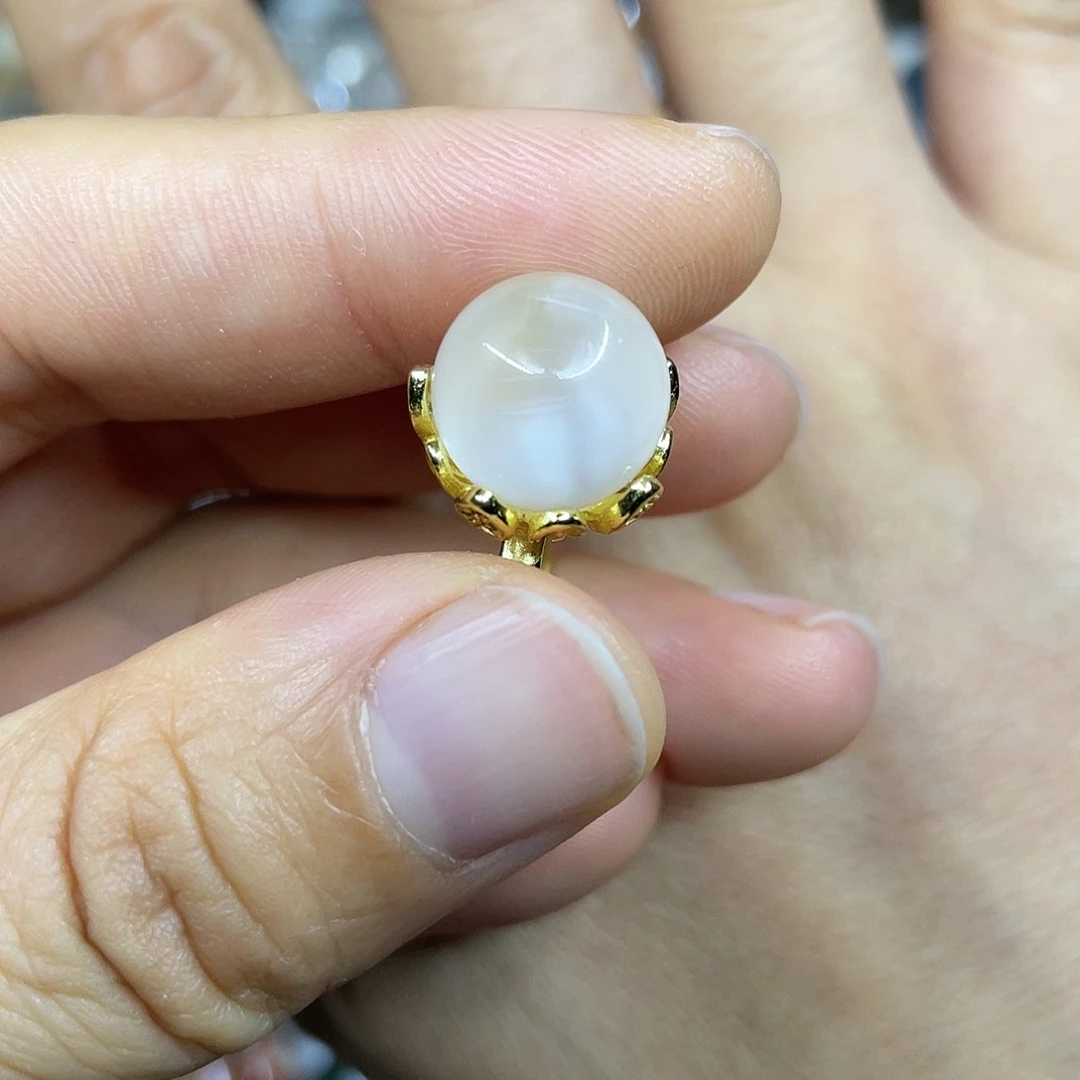 【闪购商品】银S925镶嵌珠宝半成品水晶戒指