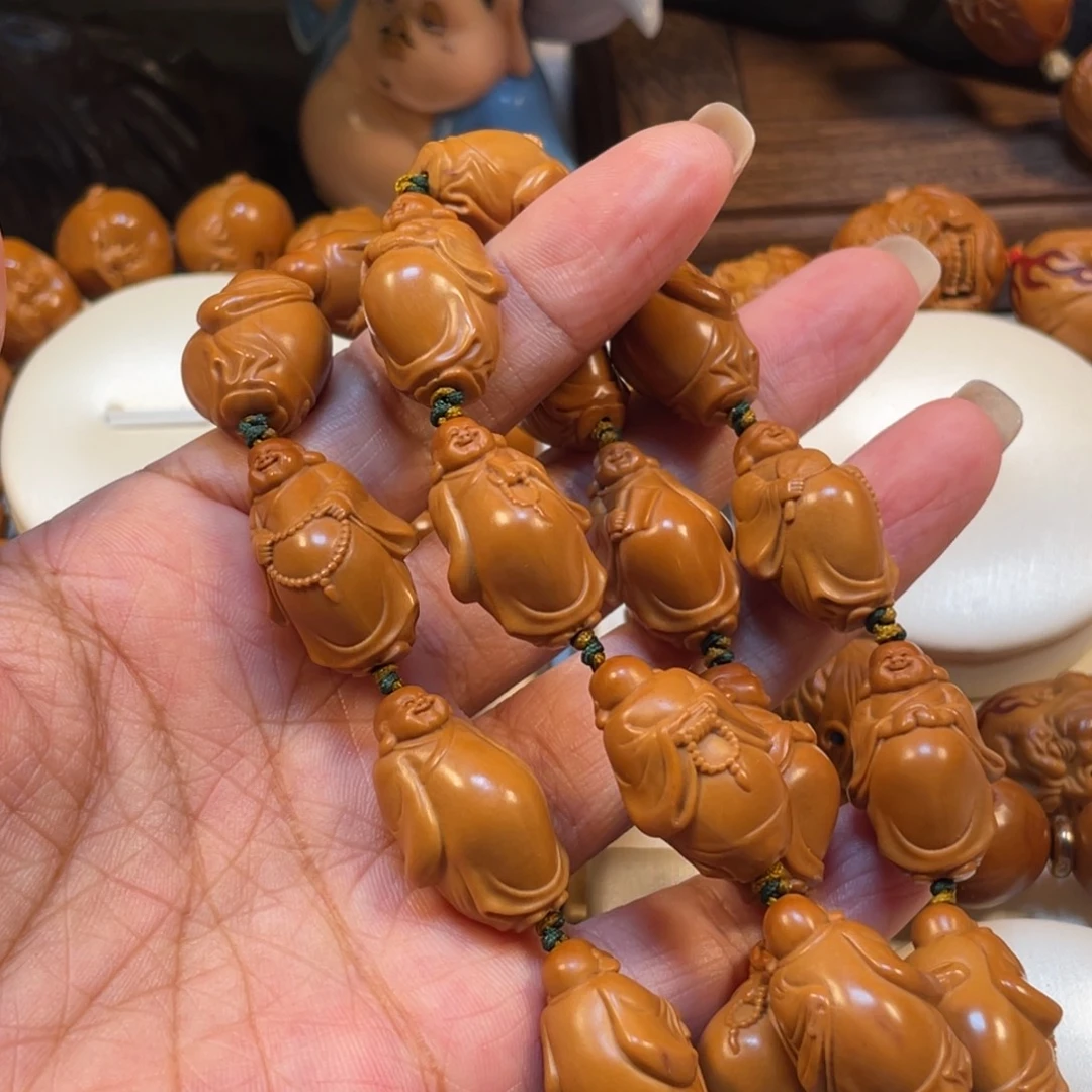 小自在弥勒橄榄核手串