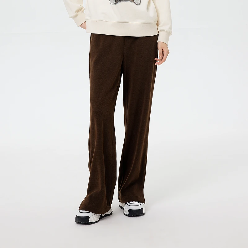 【裤子】水云间咖色直筒长裤女休闲阔腿12240553