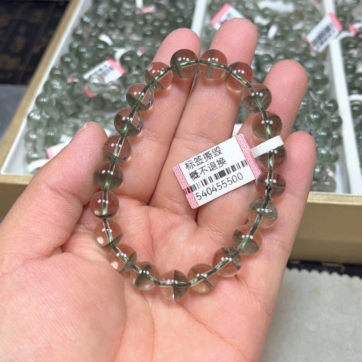 绿幽灵手串未镶嵌水晶海*
