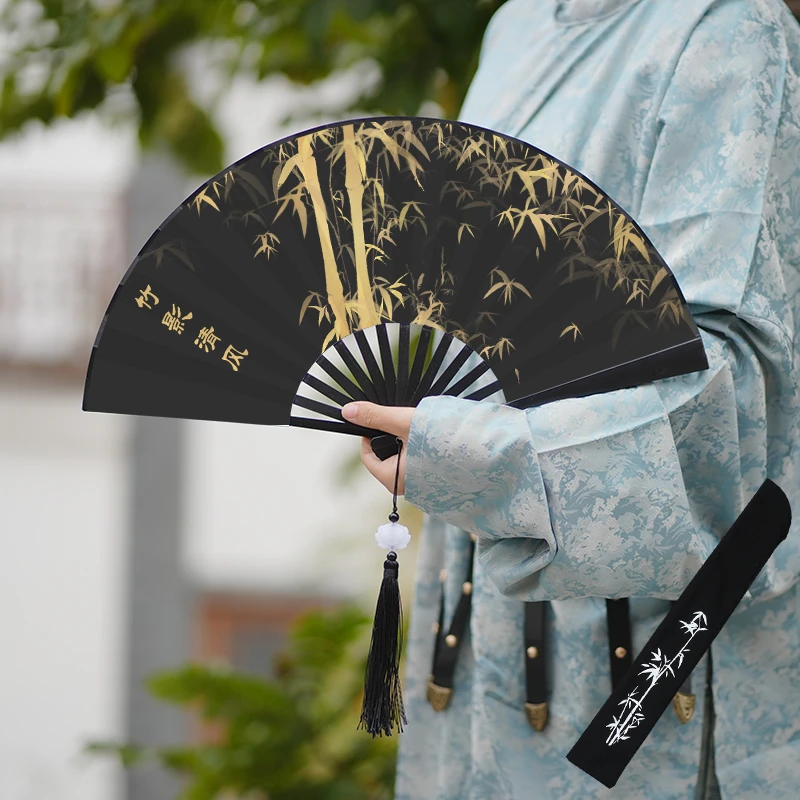 双面古风10寸绢布折扇中国风男女通用夏季随身日用折叠扇