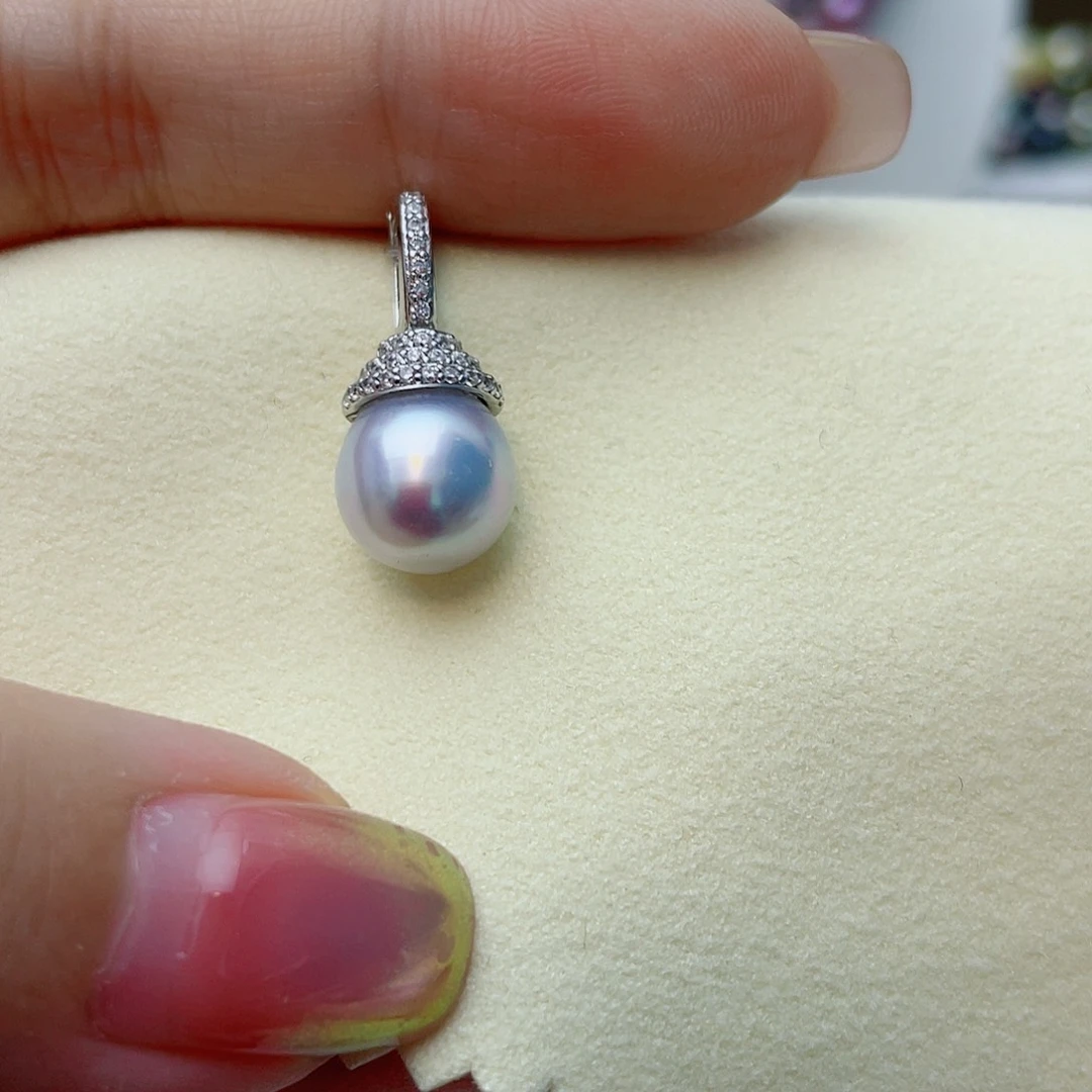 海水珍珠银S925镶嵌颈饰w55