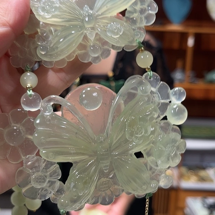 未镶嵌岫玉毛衣链