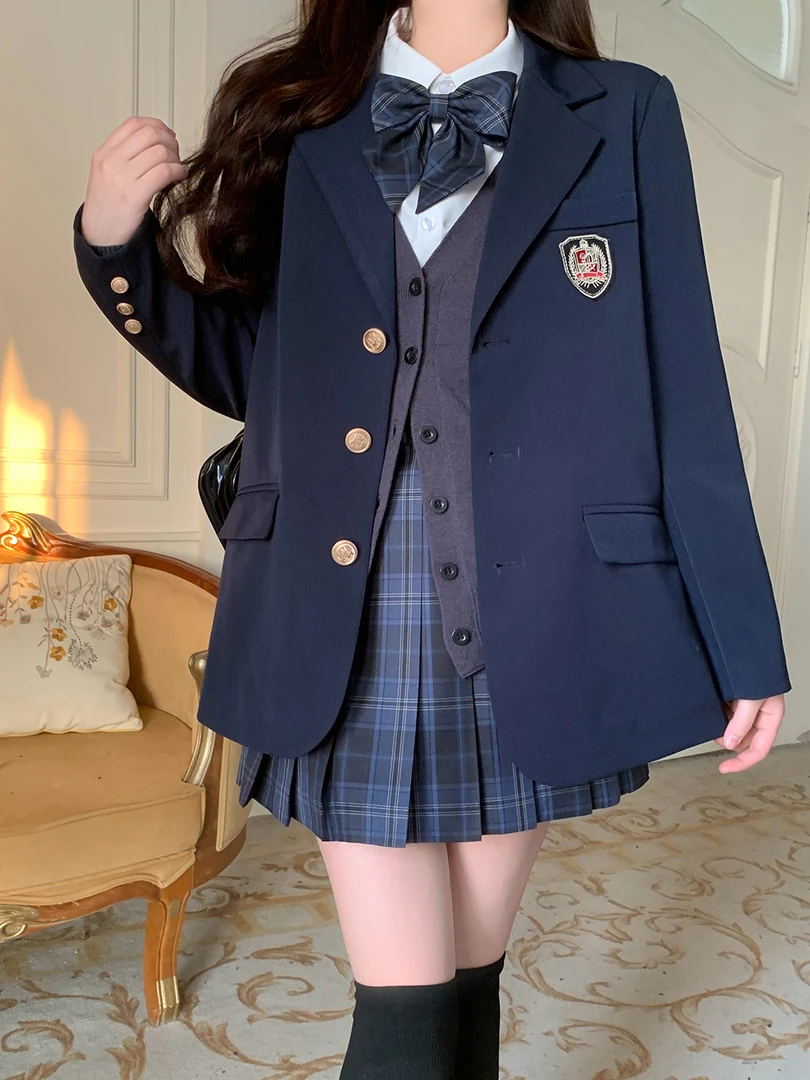 【wy】2025大码女装春季新款学院风制服西装外套3102