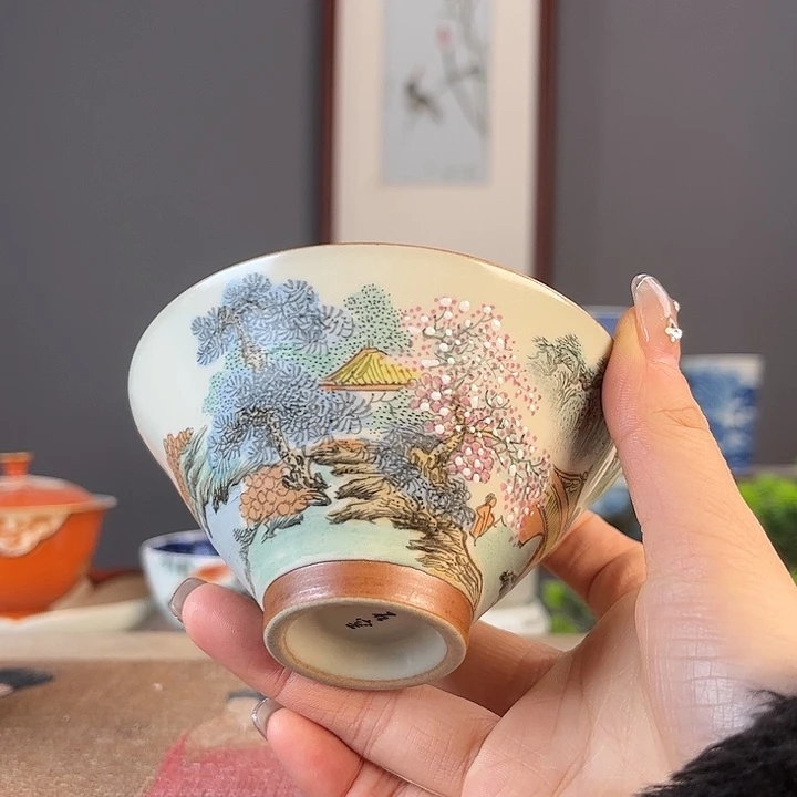 摆件景德镇陶瓷茶杯多