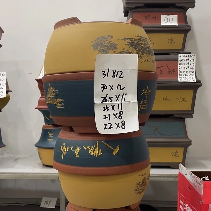 6只原盆紫砂花盆捡漏了