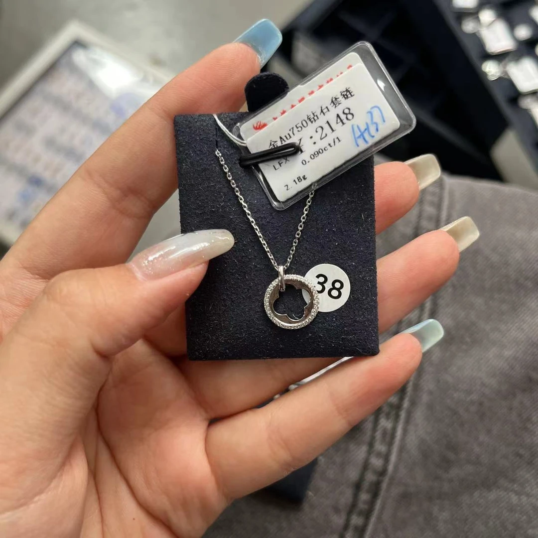 18K金AU750K白套链项链商家编码A137