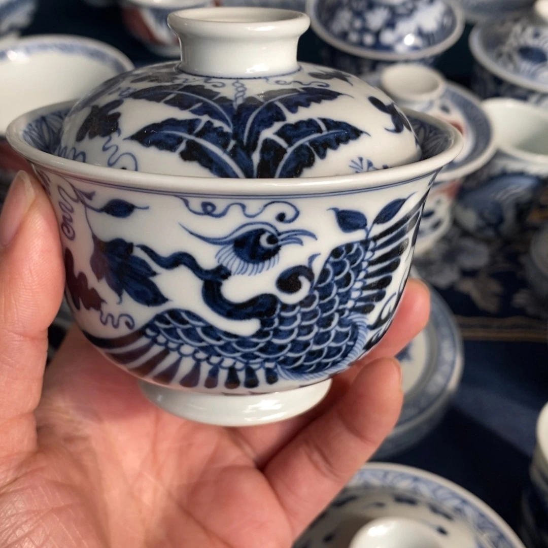 景德镇手工手绘盖碗