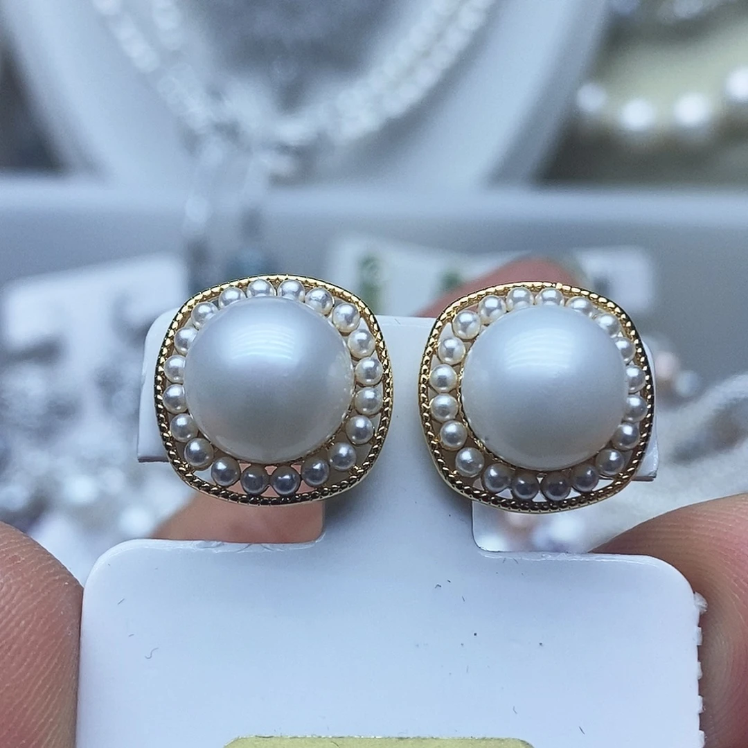 耳钉淡水珍珠未镶嵌