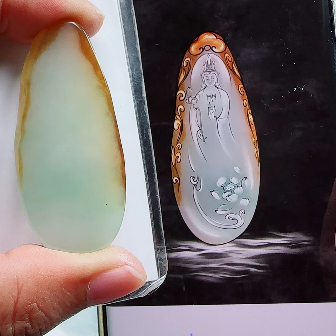 定制翡翠未镶嵌缅甸天然a货翡翠含老师工艺