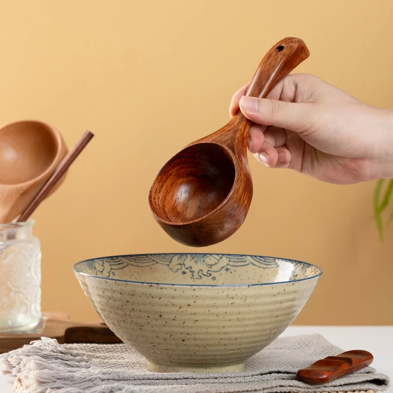 家用螺蛳粉勺干饭日式创意木质大号木勺