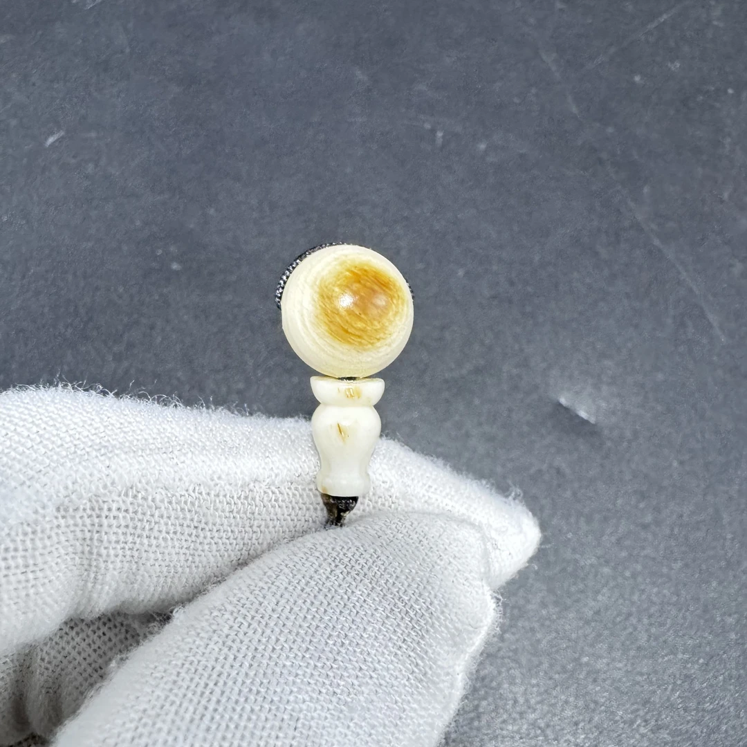L0219天然猛犸牙12mm 藏式小三通