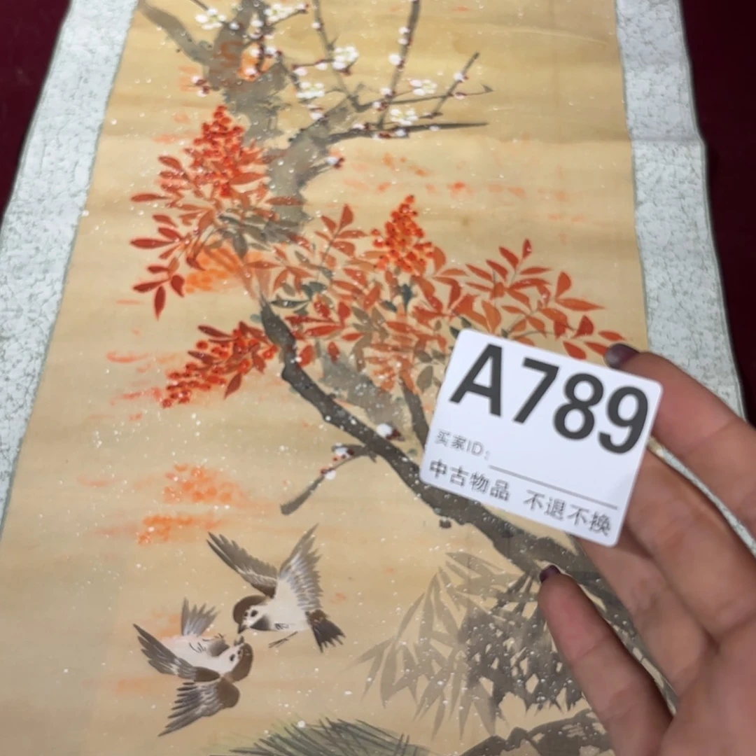 洋***意书法789卷轴绢本纸裱