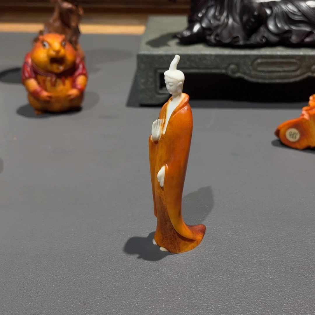 阿***沙木质鹿角工艺品摆件
