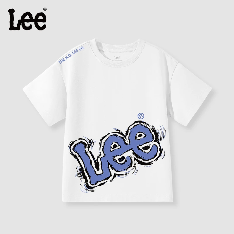 Leekids童装男童短袖t恤夏季儿童2025新款纯棉透气上衣中大童半袖