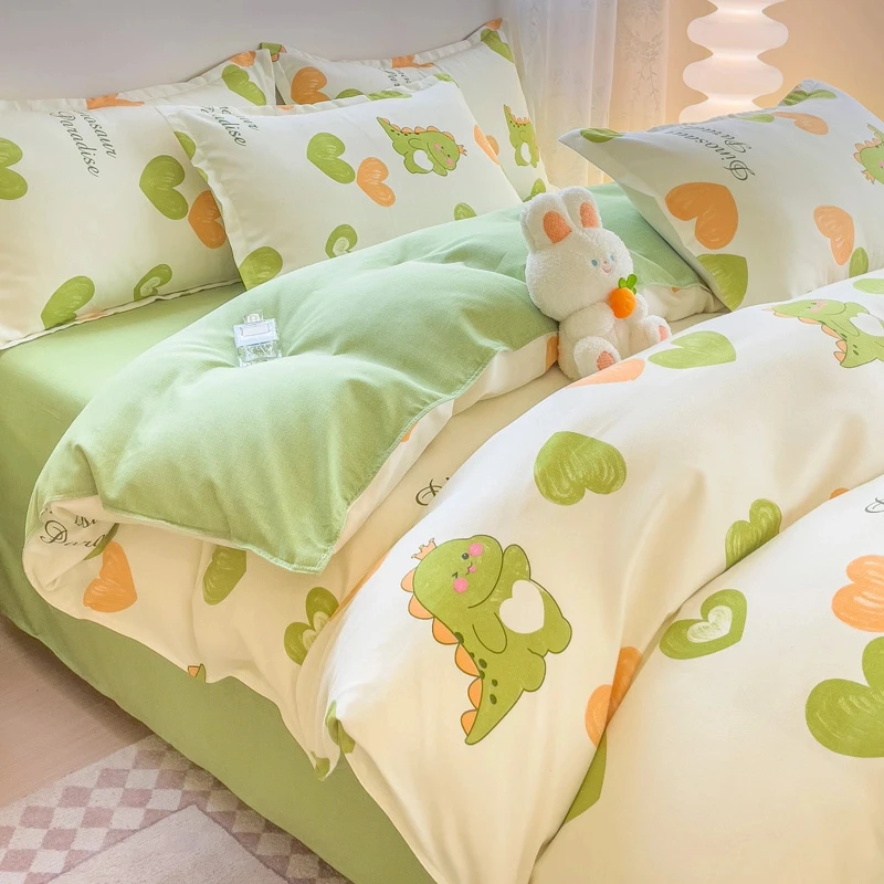 加厚被套单件100纯棉全棉单人1.5双人200x230斜纹磨毛印花棉被罩