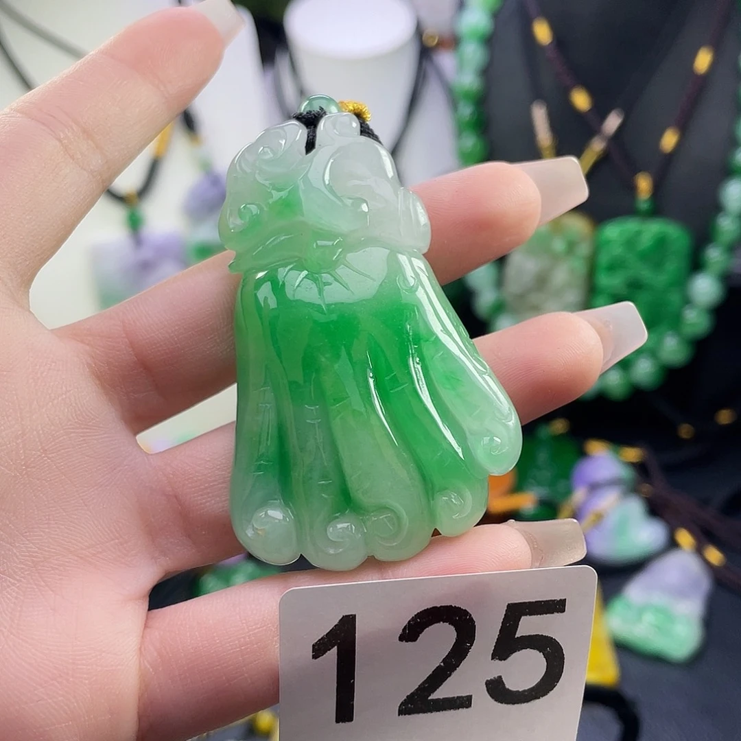 翡翠未镶嵌吊坠(赠链)