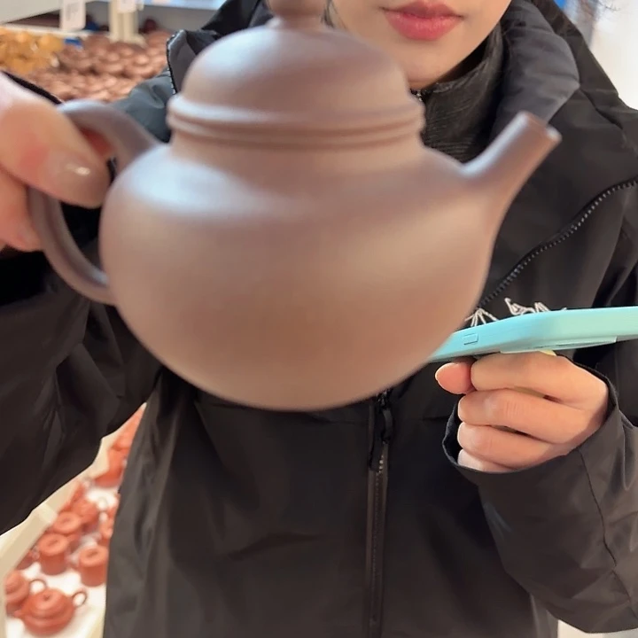 紫砂茶壶宜兴原矿紫降坡200