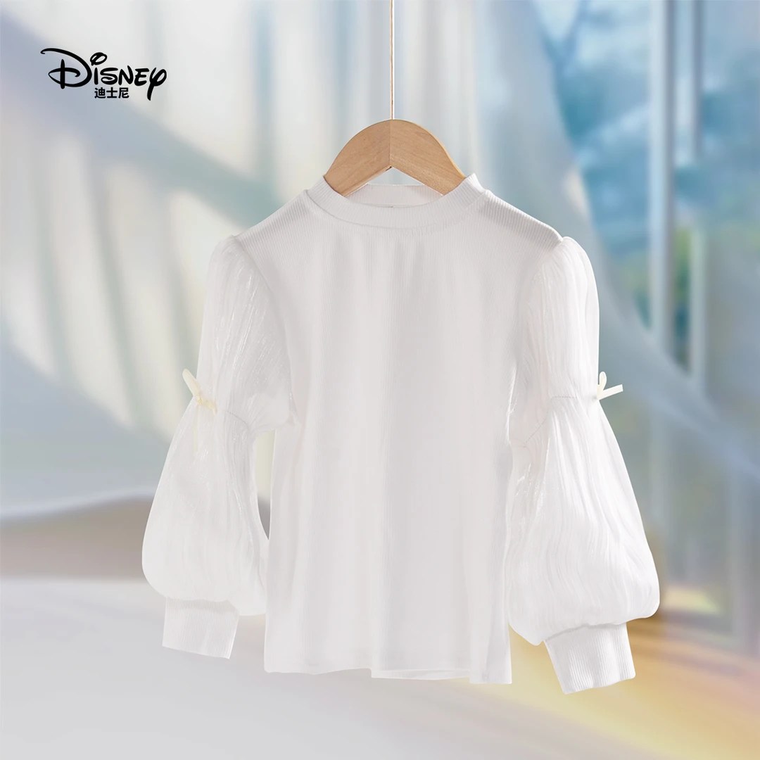 Disney/迪士尼千金风女长袖2025年秋季T恤上衣女童打底衫衬衣