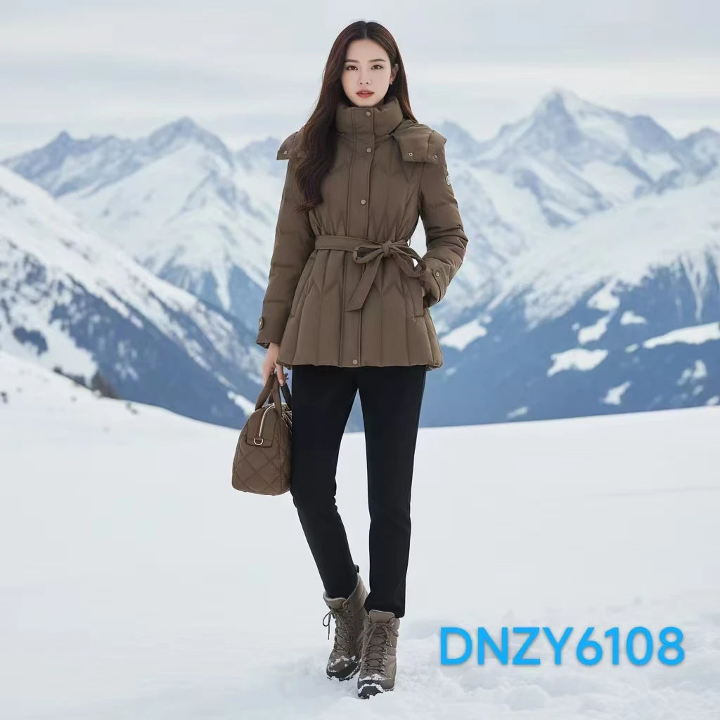 【苏大美专属】2025年新品一手长修身气质女人鹅绒服DNZY6108