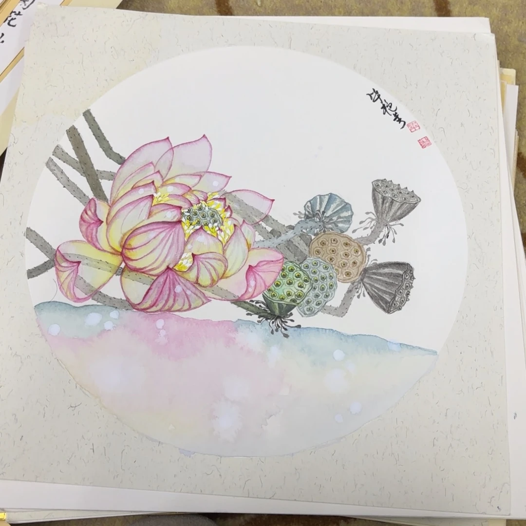 国画38-38卡纸作品艺