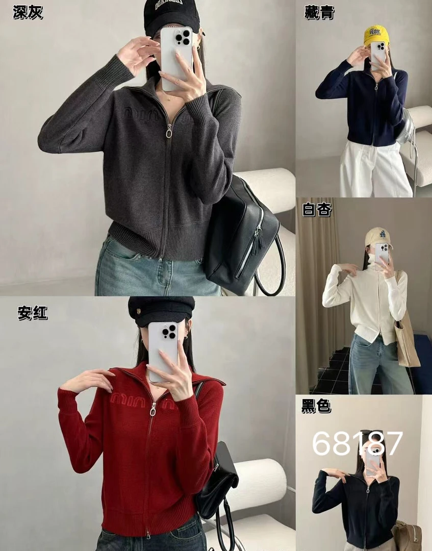 68187#毛衣慵懒风短款女毛针织衫秋季网红百搭休闲韩版长袖毛衣