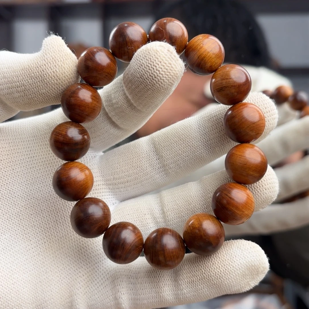 柏木（崖柏）手串/手链15干黑蚕丝纹甜香