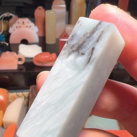 印石寿山石天青蓝印石印章