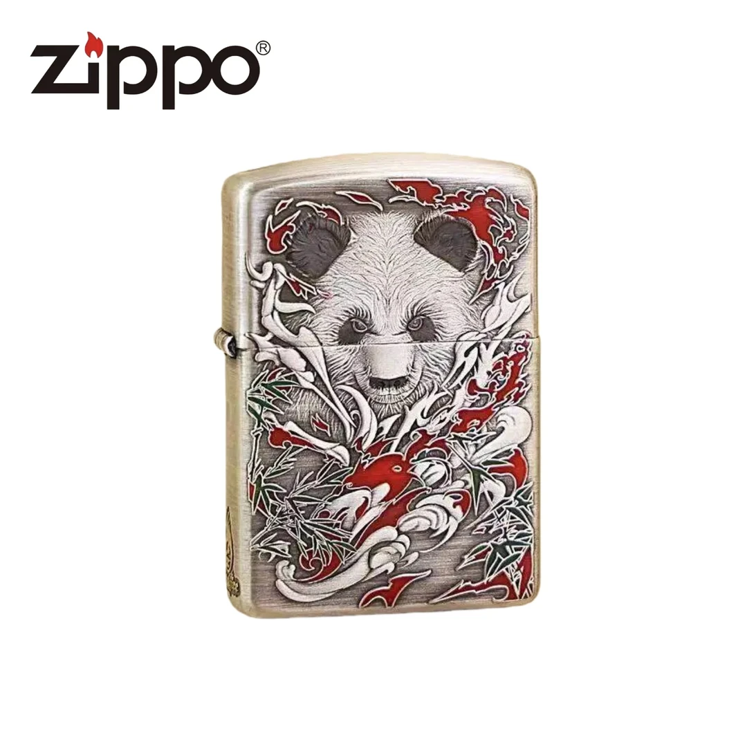 ZIPPO打火机千语盔甲功夫熊猫收藏送礼防风打火机