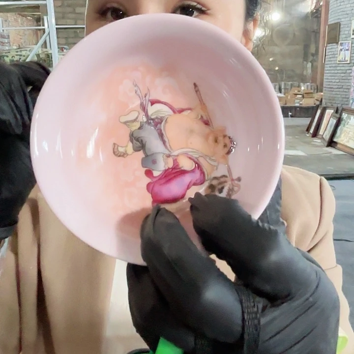 其他陶景德镇高温陶瓷八戒红希希普耳杯