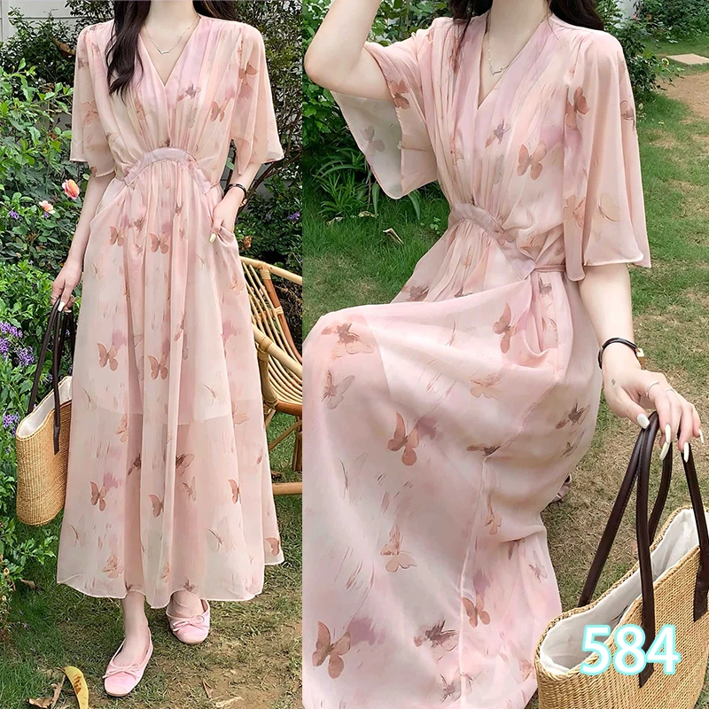 501-599黄色系2025年春夏连衣裙女新款夏天超显瘦的小裙子33玉